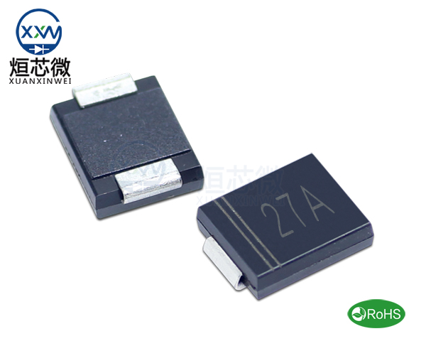 1.5SMC27A參數,TVS二極管1.5SMC27A瞬態抑制二極管